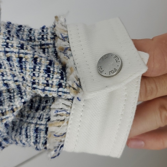 FDJ Margot Mixed Media Jacket Western Edwardian Twee Fringe Tweed Womens XS - Picture 8 of 12